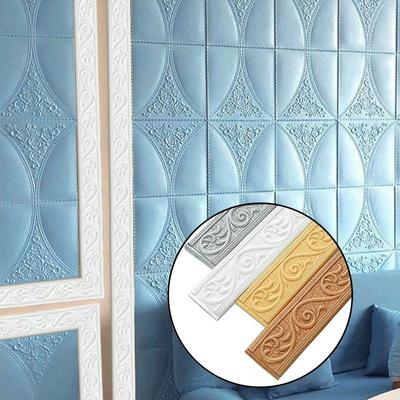 6 pezzi 230 mm autoadesivo 3D bordo battiscopa battiscopa impermeabile carta da parati adesivo per soggiorno decorazione della casa