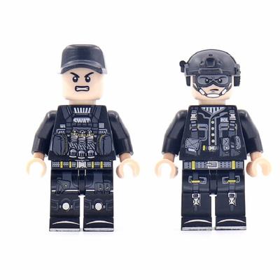 City Police Specia Force Soldiers SWAT MOC SWAT Mini Figures Army Police Parts Bricks Model Building Blocks Mini Toy Kit