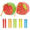 Jogo de Pegar Minhocas para Crianças Designer Magnético Crianças Aprendendo Blocos de Madeira Brinquedos de Madeira Para Crianças Brinquedo Educativo Infantil Brinquedos para Meninos