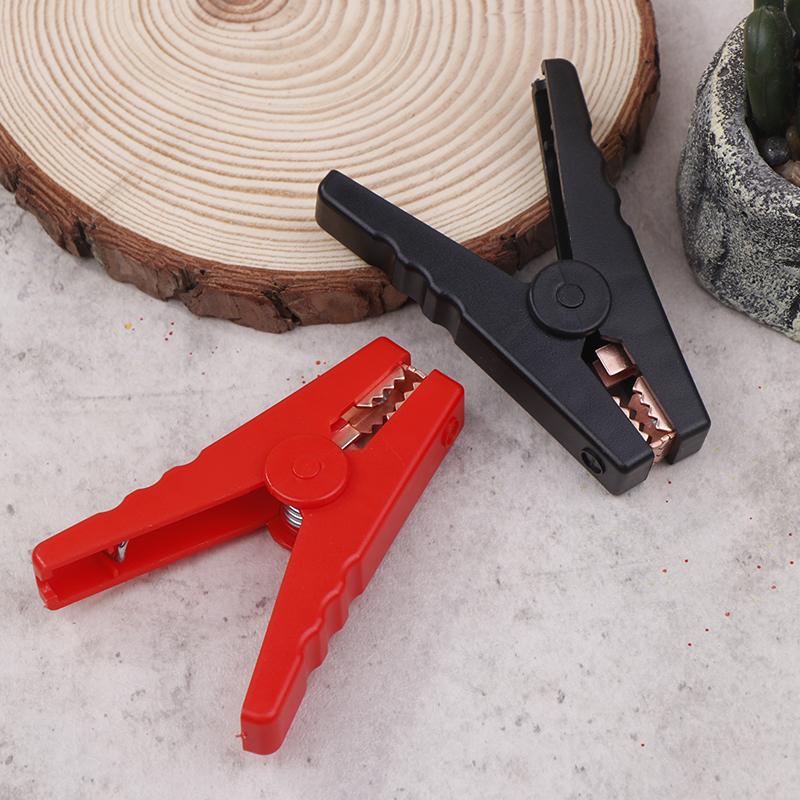 2Pcs 100A Crocodile Alligator Clips Car Battery Chargers Insulated Clamp Plastic Handle Test Alligator Clip For Electric Project