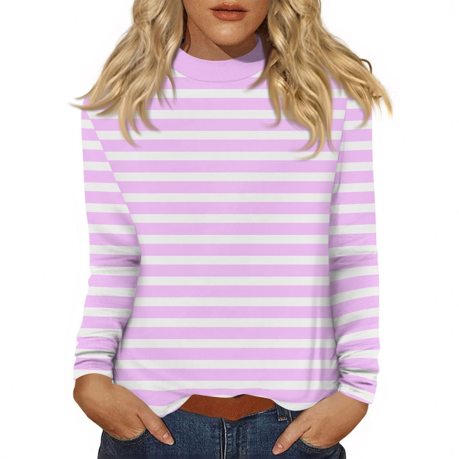 

Women s Daily Casual Long Sleeve Mid Collar Top L рожевий