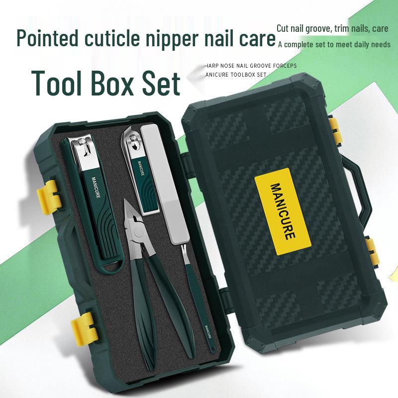 Stainless Steel Cuticle Nipper & Tweezers Set for Thick Nails and Ingrown Toenails.