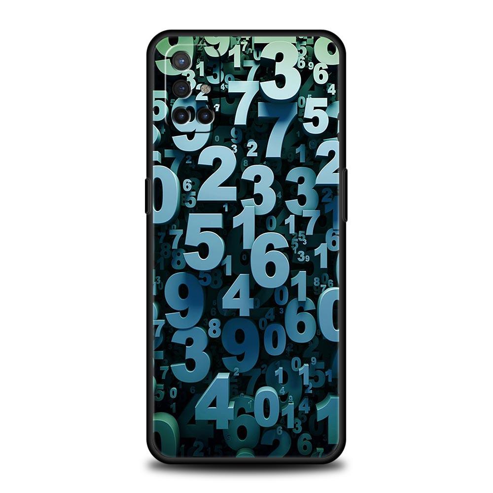 Number Pattern Phone Case For Oneplus 13R 13 12R 11 10T 10R Nord N100 N200 N10 10 9 9R 9RT CE 3 2 Z Pro 5G Soft TPU Cover Capas