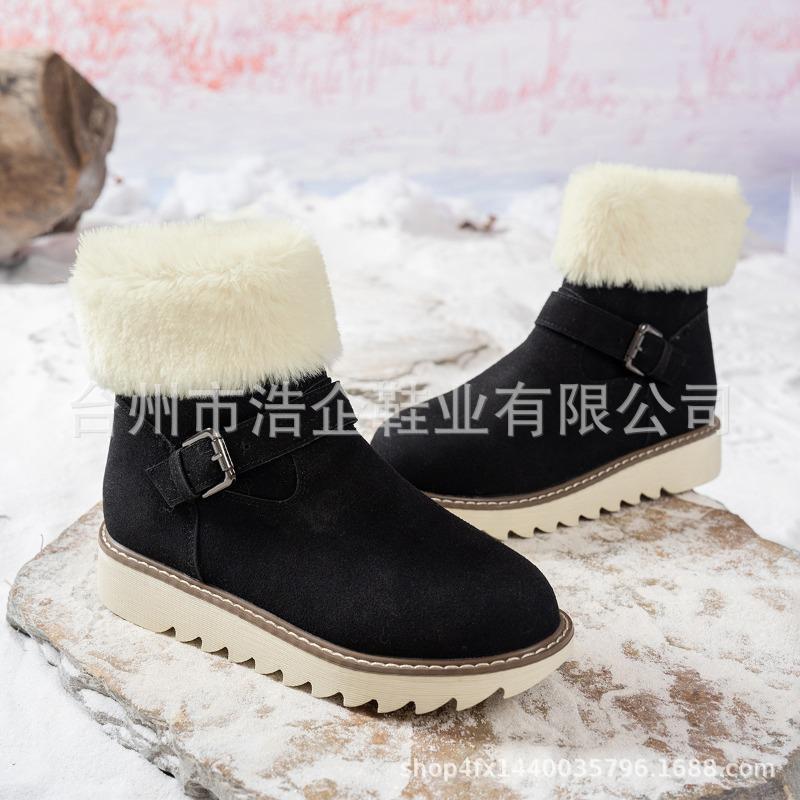 

Высококачественная партия сборочной линии, нехолодные липкие ботинки, новые осенне-зимние ботинки-дутики средней длины на толстой подошве 43 чёрный