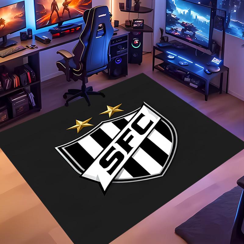 1pc Santos SFC logo Entrance Mat, Non-Slip Mat Area Rug,Room Decor, Outdoor Decor, Kitchen Rug,Doormat - Machine Washable, Easy to Clean