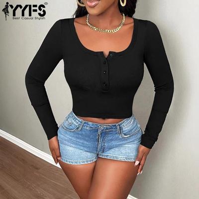 Women's Fashion Casual Spring Fall Solid Color Print Long Sleeve O-Neck Blouses & Shirts