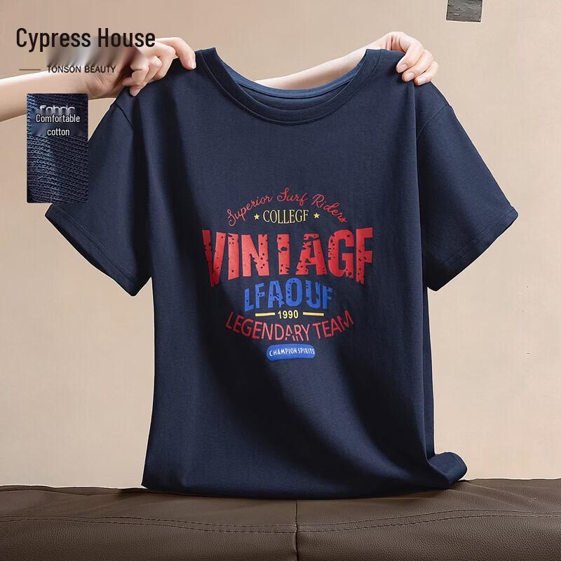 Women s Letter Print Round Neck Short Sleeve T-Shirt L
