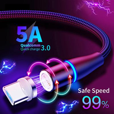Cavo di Ricarica Magnetico per Telefono 3 In 1 Multifunzione 3A Ricarica Rapida Android Per Telefono Xiaomi Samsung Cavo Typec Huawei 5A Veloce