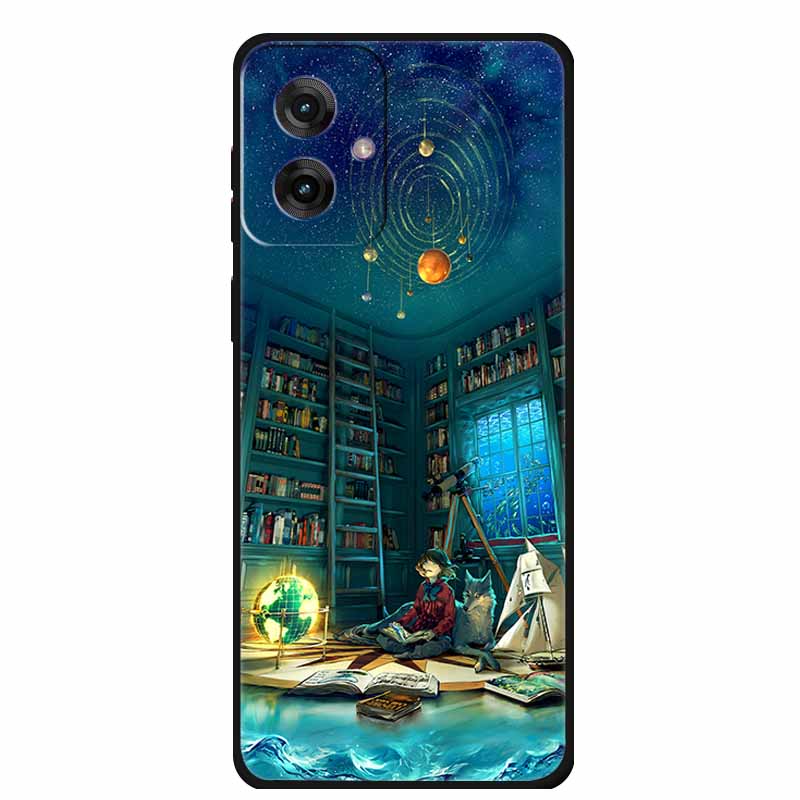 Etui do Motorola Moto G55 5G Luksusowe Miękkie Silikonowe TPU Tylna Osłona Etui na Telefon dla MotoG55 Ochronne Odporne na Wstrząsy Kolorowe Fundas
