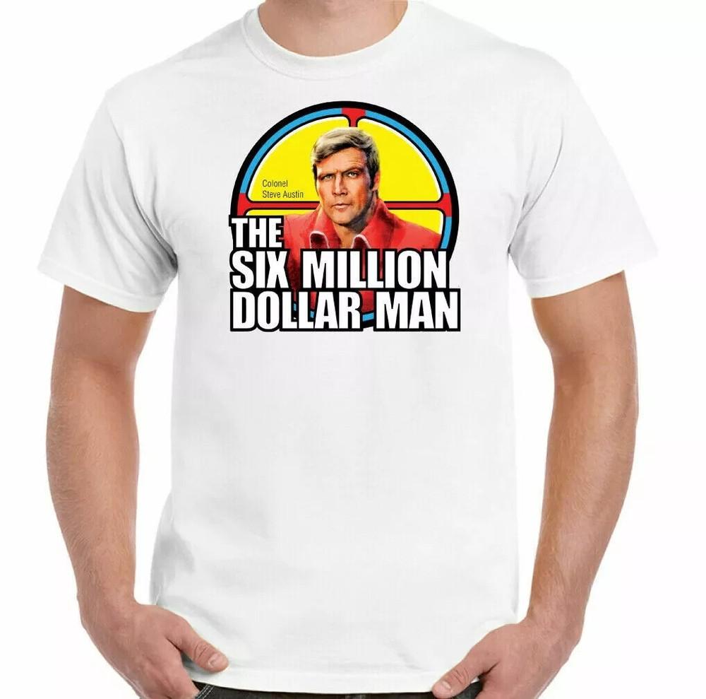 The Six Million Dollar Man T-SHIRT Steve Austin 70s Tv Show Retro TEE SPY CIA Unisex T-Shirt S