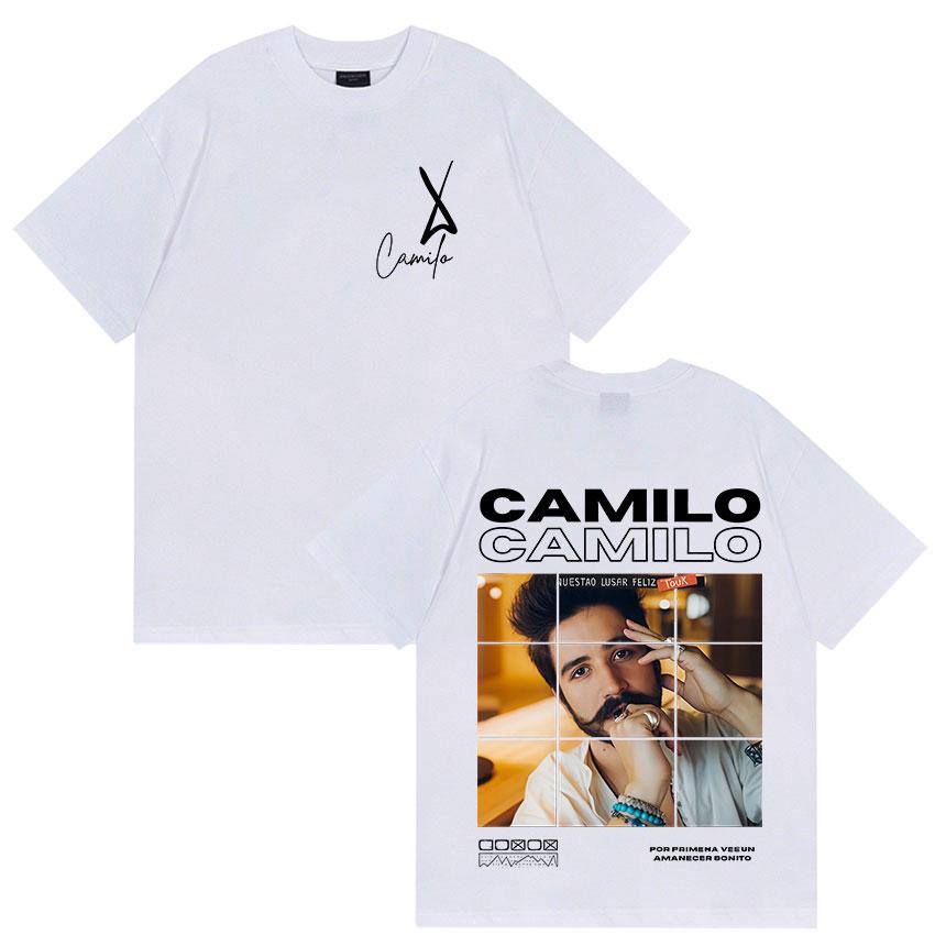 Rapper Camilo Tour Album Graphic Cover TShirt Men Clothing Pop Music Cotton TShirts Loose ONeck Short Sleeve Tshirt Streetwear