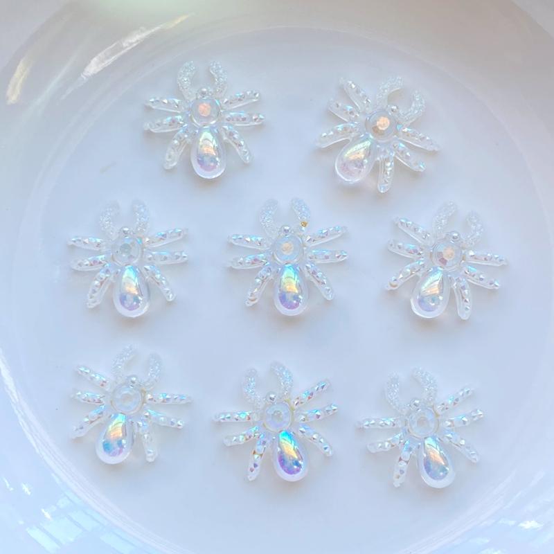 50pcs New Cute Resin Mini Little Spider Flat back Cabochon Scrapbook Kawaii DIY Embellishments Accessories