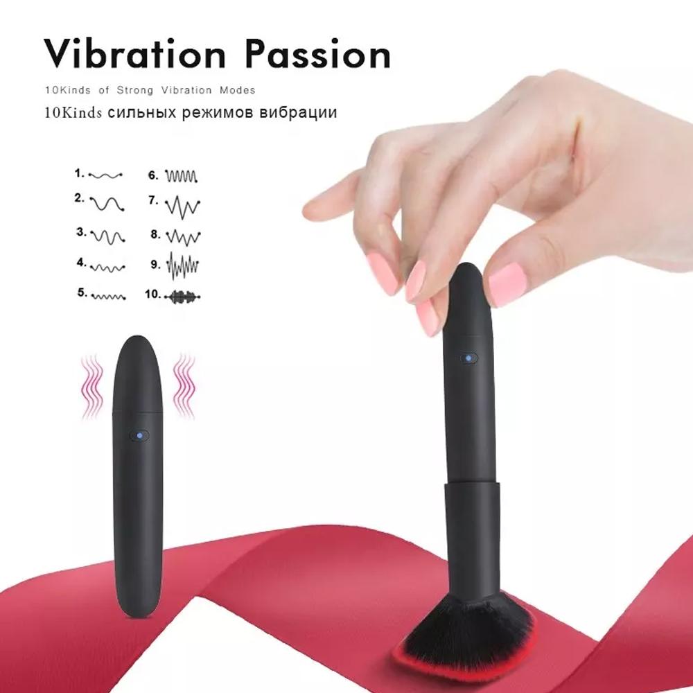 Bullet Vibrator for Women G-Spot Nipple Clitoral Makeup Brush Vibrators Stimulator AV Magic Wand Massage Sex Toys Stick