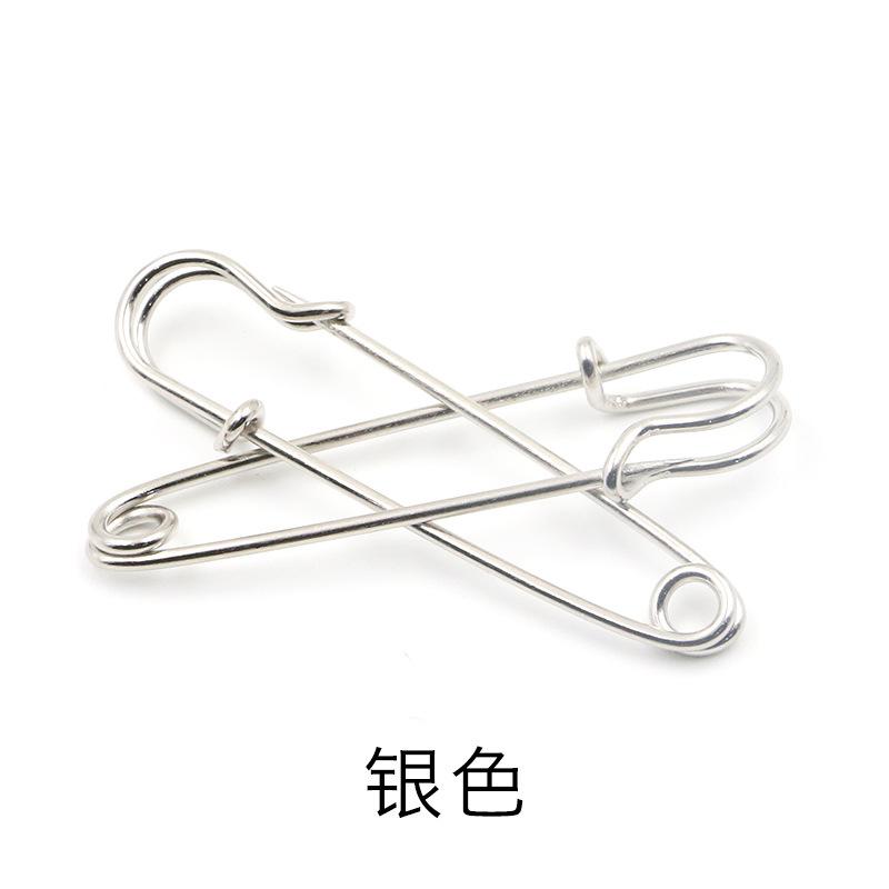 

Винтажная брошь Большая булавка Бирка для одежды Замок Булавка Пряжка Булавка для бумаги Булавка для ковра Аксессуары для шали и свитера Украшение 55MM серебряный