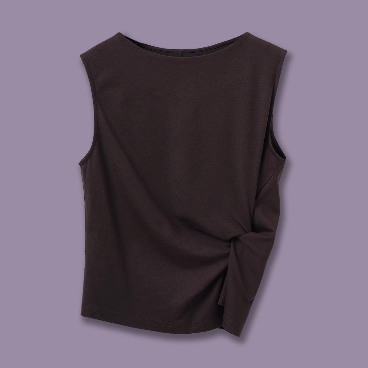 

C Collection Sleeveless Slim Top & Elastic Waist Skirt - Solid Color 26 M