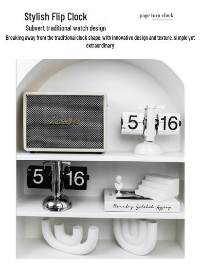 Creative Retro European Automatic Mechanical Desk Clock - Modern Simple Living Room Ornament