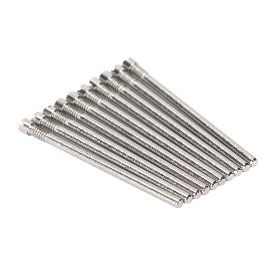 10pcs Watch Strap Screw Tube Steel Precise Professional Lightweight Wear Resistant Watch Band Screw Link Pin 0.7 X 0.04in M0.05in