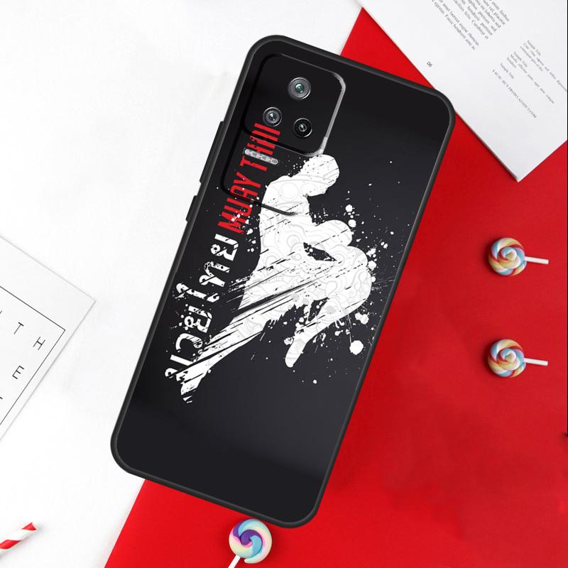 Muay Thai Kickboxing Fight Cover For Xiaomi 14 Ultra 15 13 11T 12T 13T 14T Pro POCO X7 Pro X3 X5 X6 M6 F5 F6 Pro Case