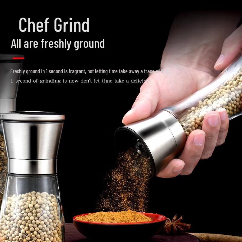 Zhao Ran Manual Stainless Steel Pepper Grinder Set