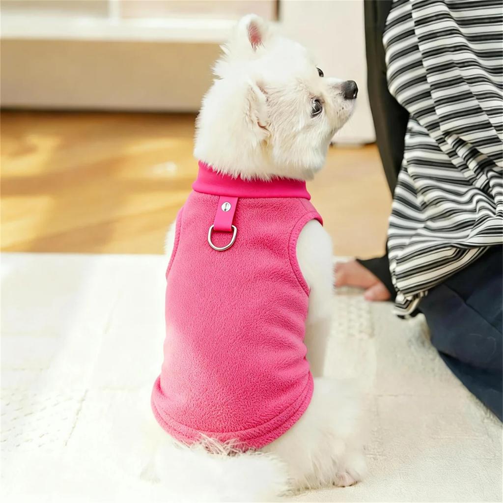 Pet Clothing Winter Fleece Plaid Vest
