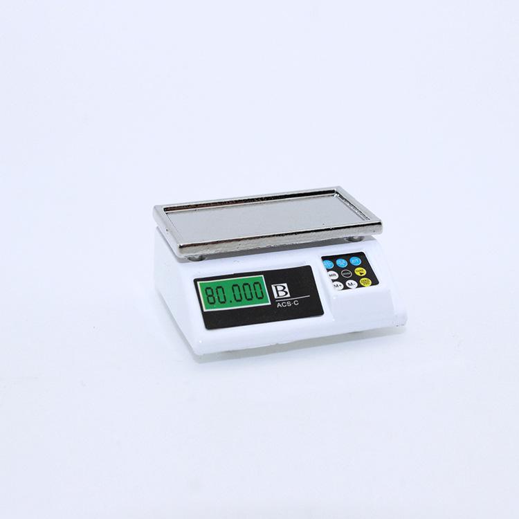 Miniature Dollhouse Electronic Scale Model D262 - Dollhouse Accessories and Food Play Scene