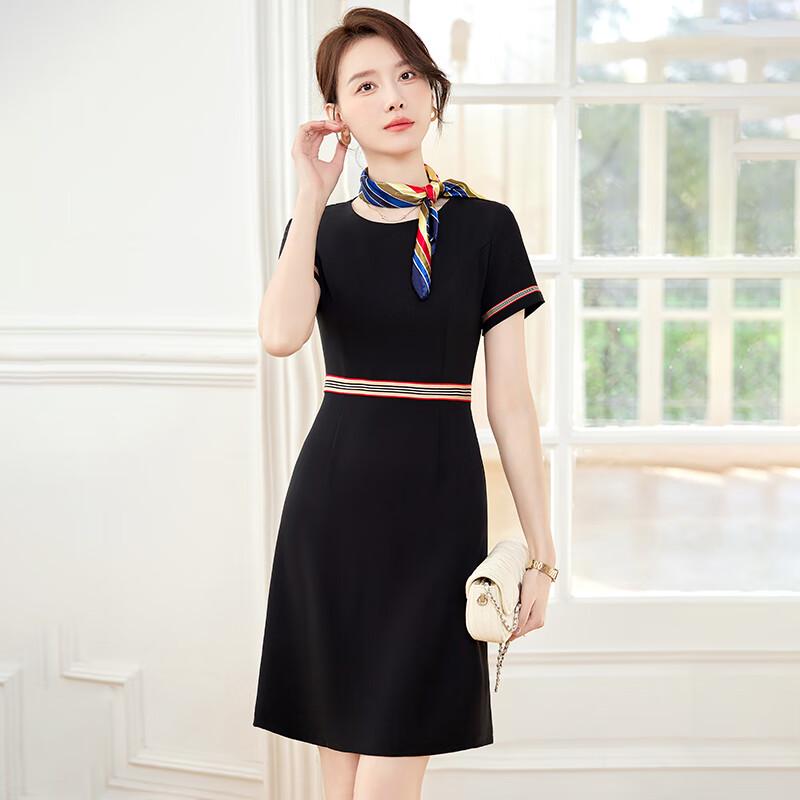 Trolman Women s Short Sleeve Professional Work Dress M