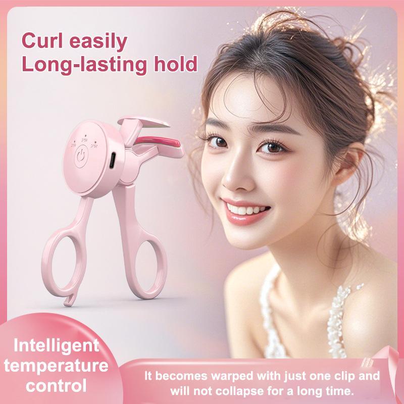 Portable Electric Heated Eyelash Curler Usb Rechargeable Heated Lash Curler For Women Long Lasting Anti-Scald Finalize Eyelash