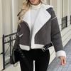 Women Business Casual Button Lapel Work Jackets Open Front Long Sleeve Hooded Fall Outfit