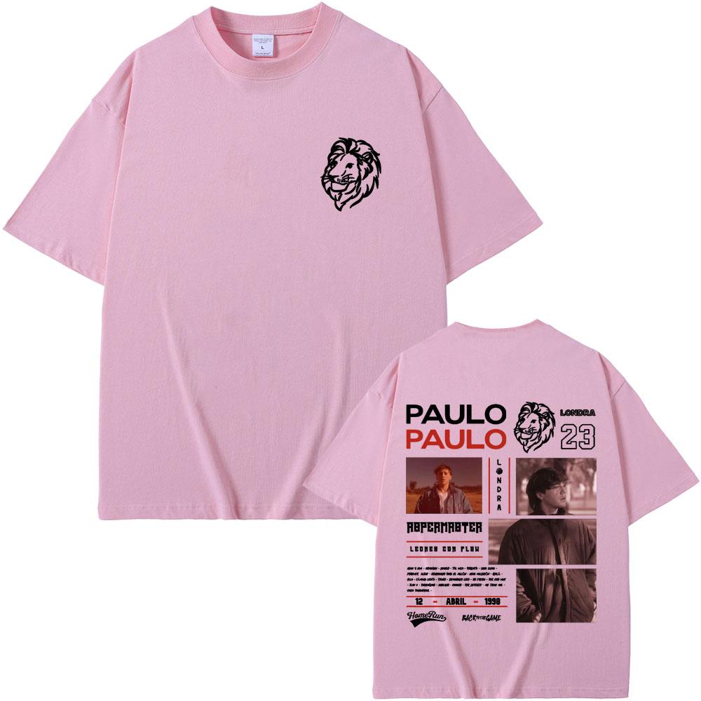 Rapper Paulo Londra Homerun Merch T-shirt Men's Fashion Casual Oversized T Shirts Men Women Hip Hop Vintage Crewneck T-shirts