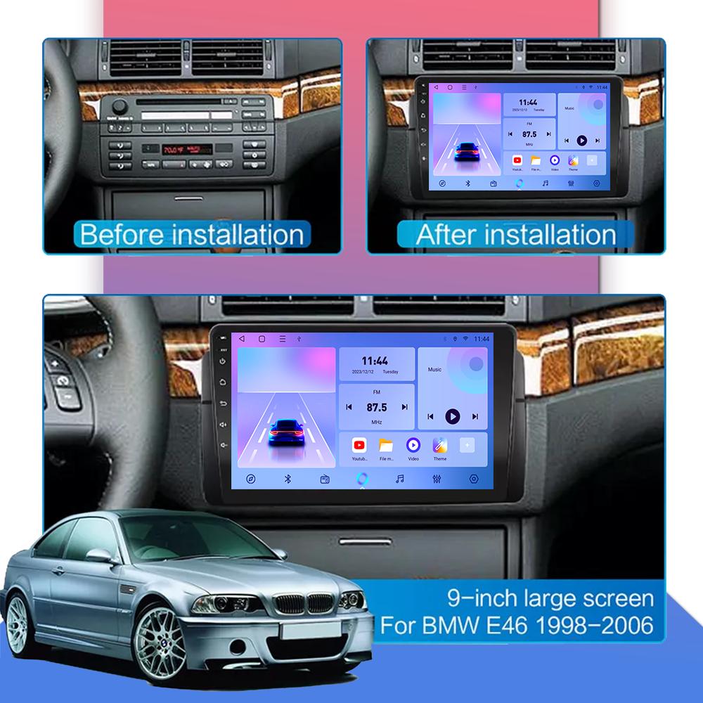 Autoradio Android Auto Carplay für BMW E46 1998-2006 Multimedia-Player Head Unit Stereo GPS-Navigation BT WIFI 1 + 16 GB