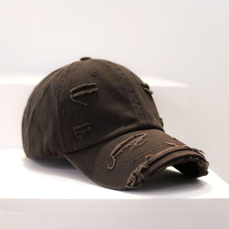 New made old cap hip hop sports women broken edge hole baseball hat men sun hat casual shade sun protection
