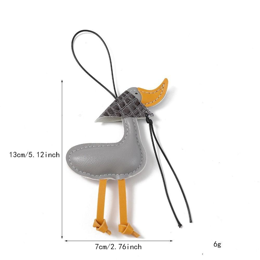 Hanger Pu Leather DuckKeychain Cartoon Bag Charm Cute Scarf Duck Pendant Women
