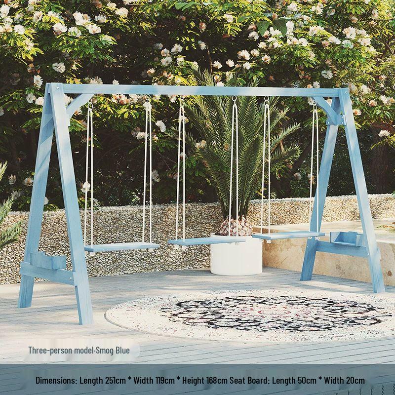 Outdoor Solid Wood Garden Swing Chair