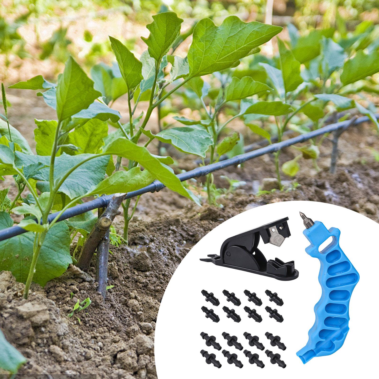

Garden Maintenance Blue black Drip Irrigation Tool Set Barbed Connectors Clean Cut Tubing Compatible Tubing Convenient Package China Mainland