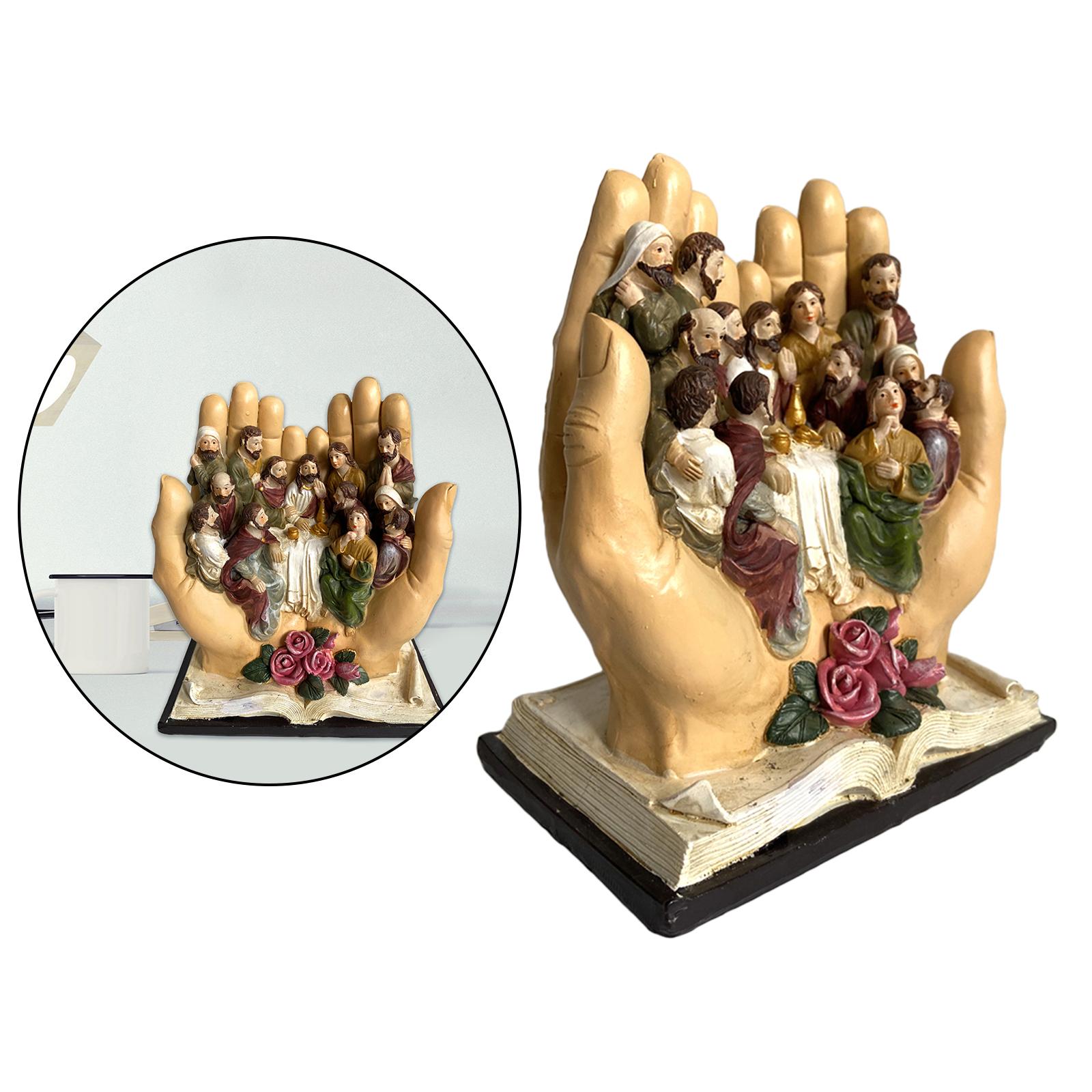 

Resin Jesus Sculpture Ornament Figurine Photo Props Office Desktop Decor