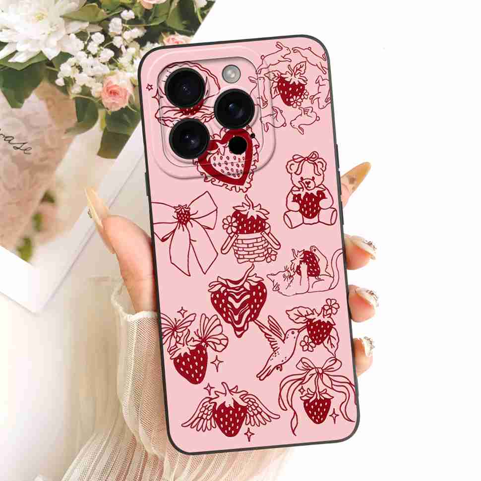 For iPhone 16 Pro 6.3" A3293 A3083 Case Cartoon Simplicity Soft Silicone Back Cover For iPhone 16 PRO A3292 A3294 Phone Cases