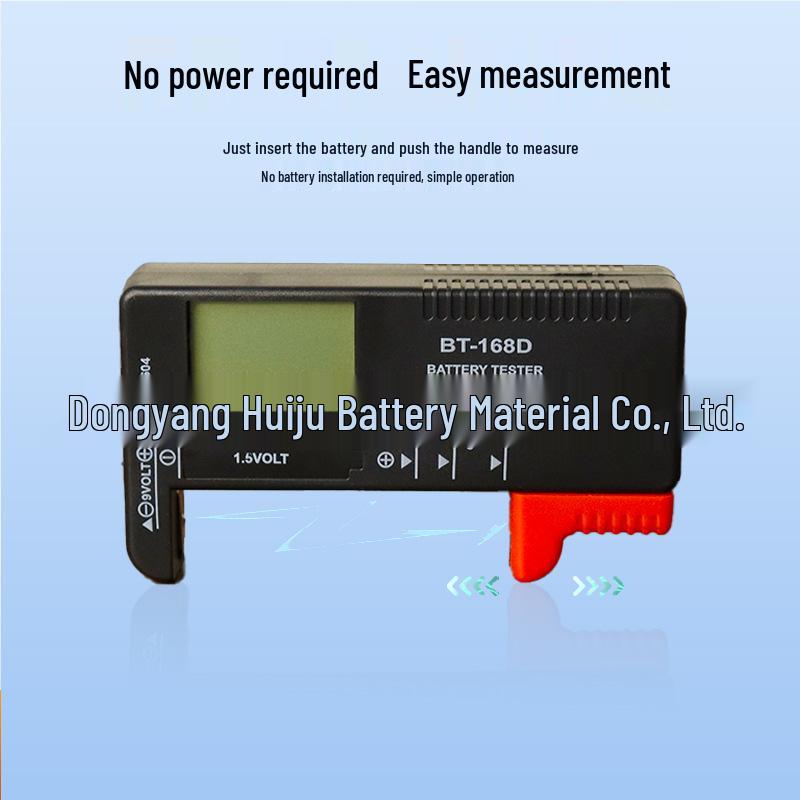 Multifunctional Digital Battery Tester BT-168D for Size 5, 7, and 9V Button Batteries