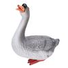 Goose Statue Figurine Resin Gray Goose Farm Animal Sculpture Desktop Ornament for Home Garden Patio