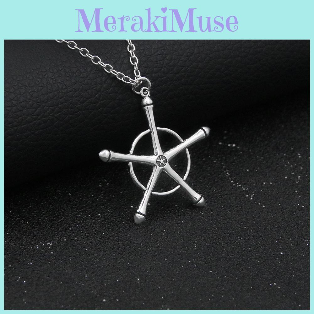 Bleach Cosplay Necklace With Silver Metal Alloy Pendant And Water Wave Chain For Fans