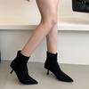 Fashion Bailamos Winter New Brand Women Short Boots Fashion Pointed Toe Ladies Elegant Ankle Boots Thin High Heel Dress Pumps Shoes