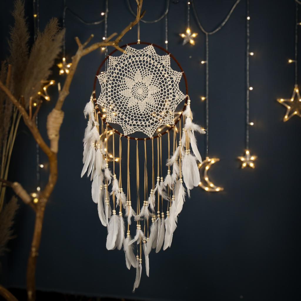 Bohemian Large Dream Catcher Handwoven Feather Dream Catcher Interior Decoration Dream Catcher
