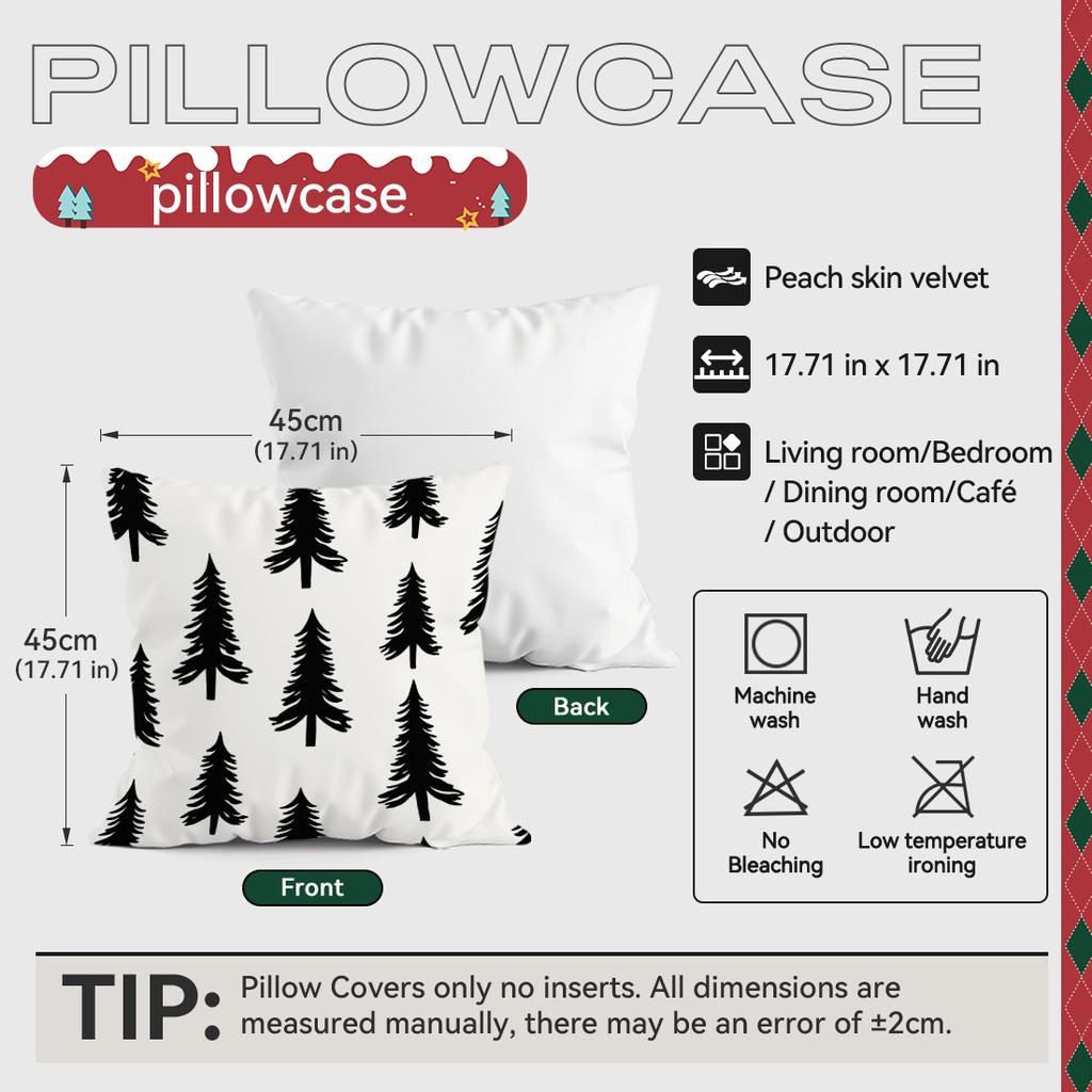 Christmas Simplicity Pillowcase Bedroom Sofa Cushion Cover 100% Polyester Living Room Cushion Pillowcase Home Decor