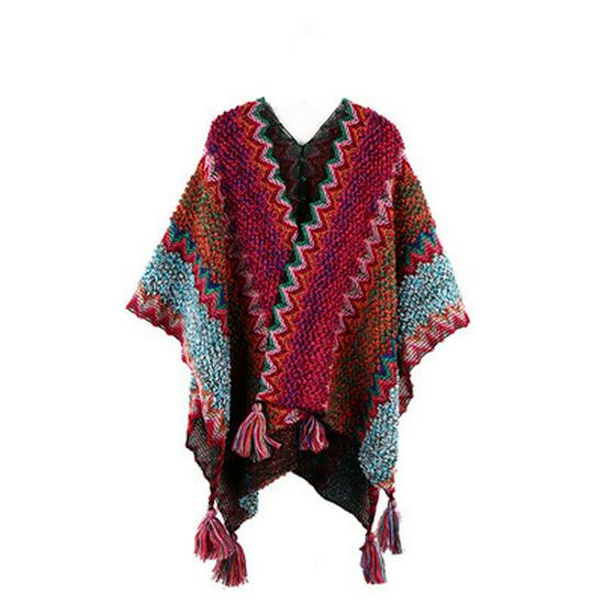 Yunnan Lijiang Ethnic Style Women's Thickened Travel Shawl Cloak