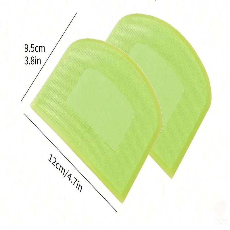 2pcs Dough Scraper Bowl Food-safe Plastic Dough Cutter Flexible Bench Multipurpose Food Scrappers for Bread Dough
