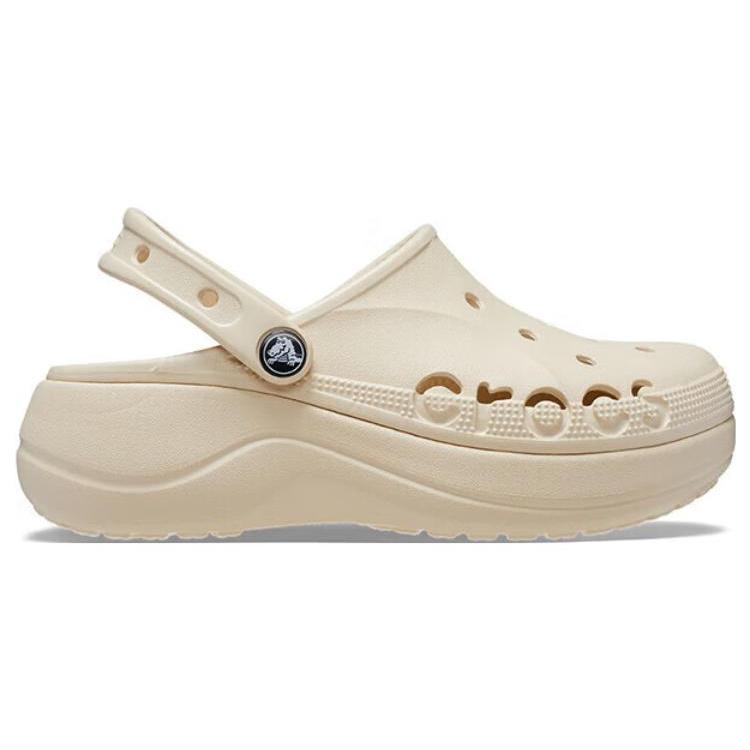 Crocs Baya Platform Clog EVA Clogs 4.1cm Women's Winter White 208186-11S