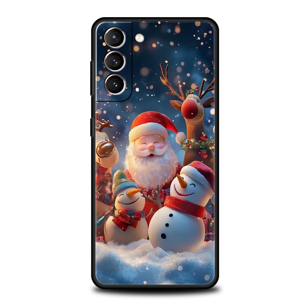 New Year Christmas Phone Case for Samsung Galaxy S26 S25 S24 S23 S22 S20 S21 FE Ultra S25 Edge Plus 5G Soft TPU Cover Fundas Bag