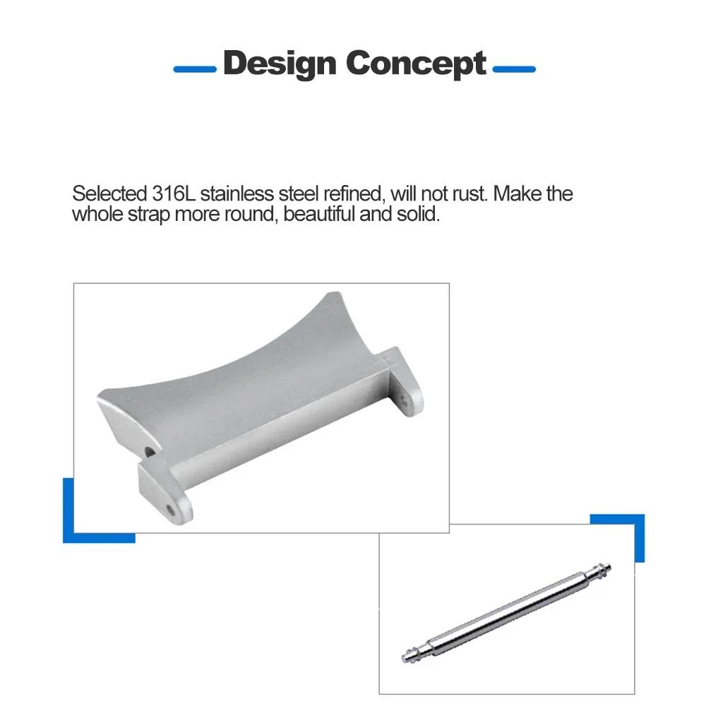 1Pair Quick Fit Connector for Samsung Galaxy Watch 6 5 4 40 44mm for Galaxy Watch6 Classic 47 46 43 44mm Tainless Steel Adapter