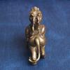 Pure Brass God Beast KIRIN Desktop Lucky Fortune Feng Shui Decoration Crafts Tea Ornaments Old Bronze Ware Wholes