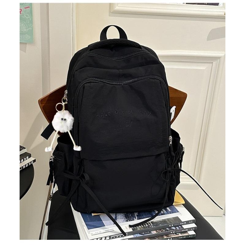 Japanese Style Light Solid Color Backpack Outdoor Travel Large Capacity Backpack Casual Versatile College Student Commuting Schoolbag