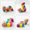 Colorful Wooden Caterpillar Worm Puzzles Kids Learning Educational Didactic Baby Toys Fingers Game for Children Montessori Gift